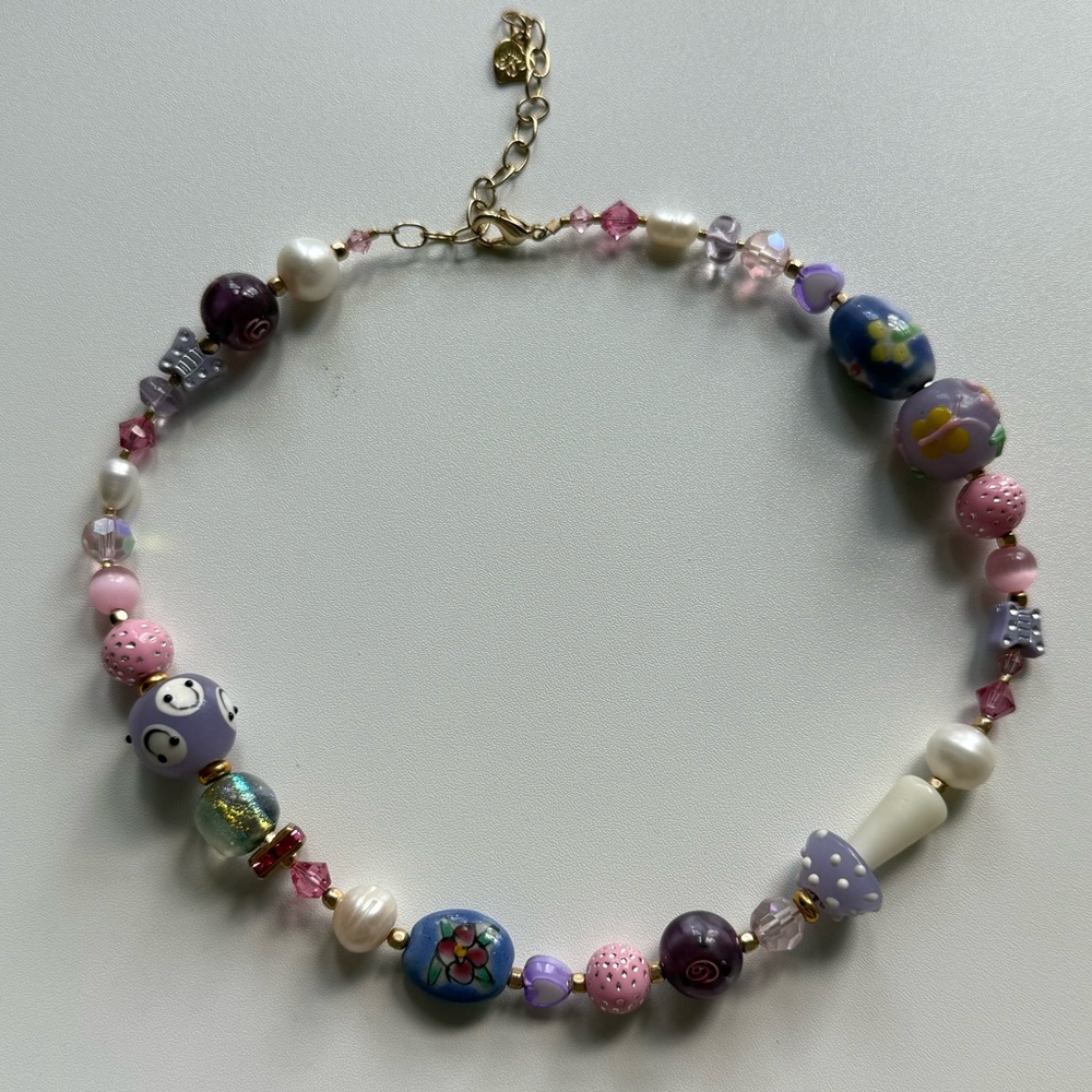 Frasier Sterling Purple Charm Necklace